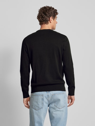 Tom Tailor Denim Regular Fit Strickpullover mit Rundhalsausschnitt Black 5