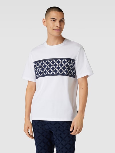 Michael Kors T-shirt ze wzorem w blokowe pasy model ‘EMPIRE STRIPE’ Biały 4