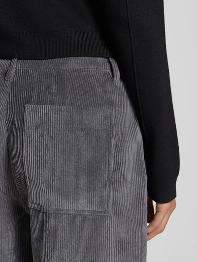 Raffaello Rossi Straight Leg Cordhose mit Gürtelschlaufen Modell 'YUKI' Mittelgrau 3