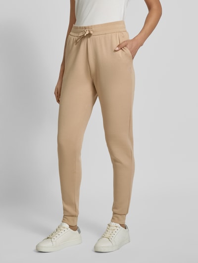 ARMANI EXCHANGE Slim fit sweatpants van katoenmix met tunnelkoord Camel - 4