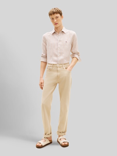 Tommy Hilfiger Regular Fit Freizeithemd aus reinem Leinen Beige 1