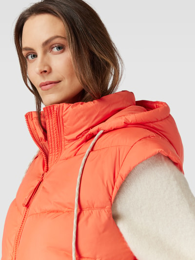 comma Casual Identity Korte bodywarmer met steekzakken Oranje - 3