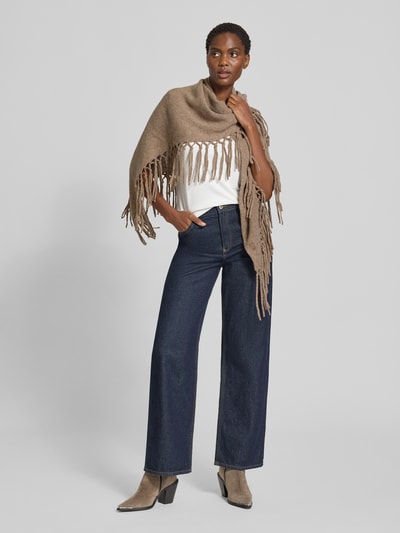 Weekend Max Mara Wollen sjaal van pure scheerwol, model 'TORNADO' Taupe gemêleerd - 1