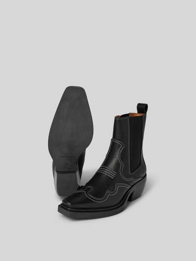 Copenhagen Ankle Boots im Cowboy-Stil Black 5