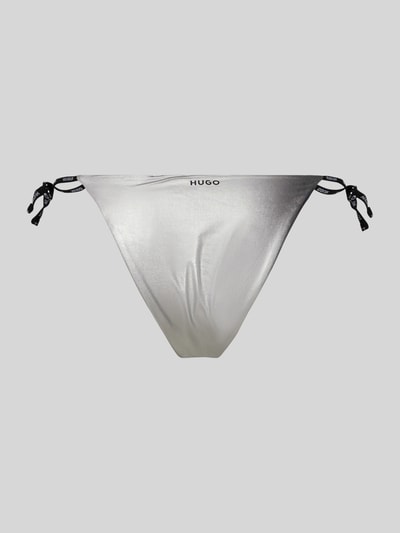 HUGO Bikini-Hose mit seitlichen Schnürungen Modell 'Pure' Silber 3