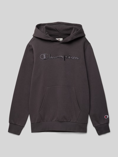 CHAMPION Hoodie mit Label-Stitching Graphit 1