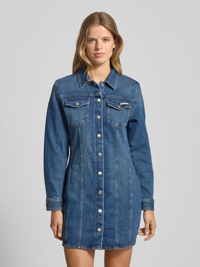 Calvin Klein Jeans Minikleid in Denim-Optik Modell 'Cold' Jeansblau 4