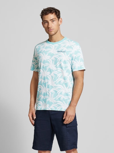 Tom Tailor T-shirt met all-over motief Lagune - 4