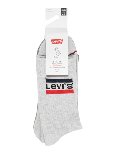 Levi's® Sokken met labeldetail in een set van 2 paar Middengrijs - 2