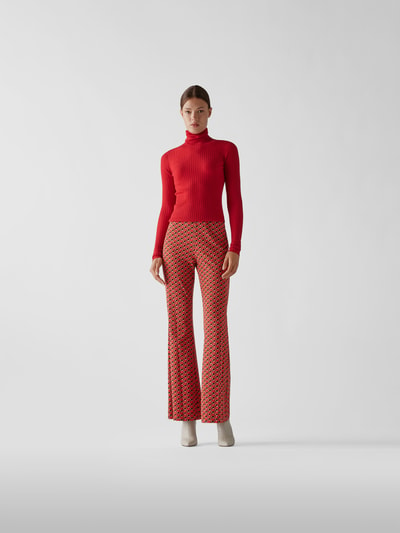 Diane von Furstenberg Hose mit grafischem Muster Rot 1