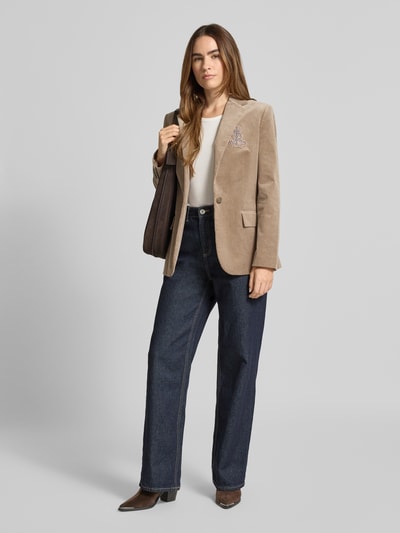 Lauren Ralph Lauren Blazer mit Label-Patch Modell 'CAHWIN' Taupe 1