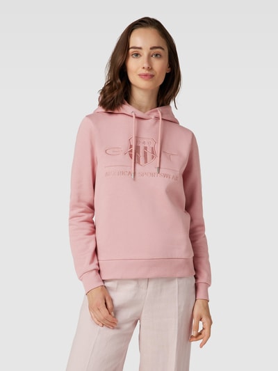 Gant Hoodie mit Kapuze Pink Melange 4