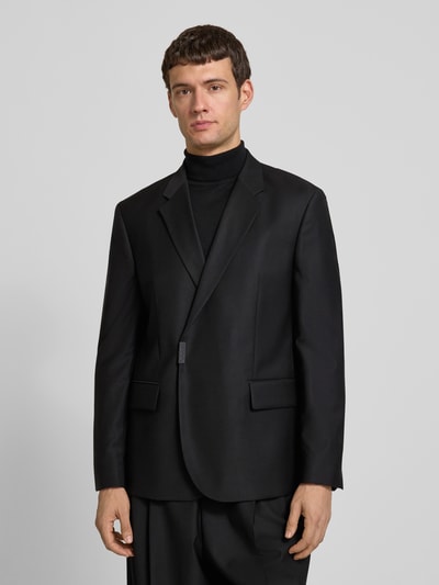 HUGO Marynarka do garnituru o kroju regular fit z mieszanki wełny model ‘HANS’ Czarny 4