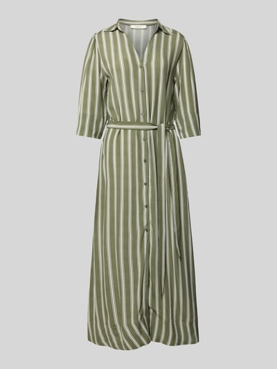 Selected Femme Soepele maxi-jurk van pure viscose, model 'FLORA' Olijfgroen - 2