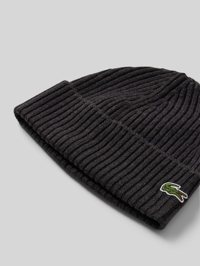 Lacoste Beanie in Strick-Optik Anthrazit 2