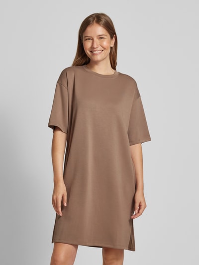 B.Young Knielanges T-Shirt-Kleid mit Rundhalsausschnitt Modell 'Tullas' Beige 4