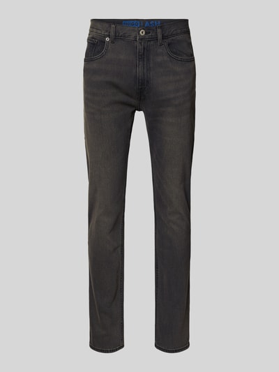 Hugo Blue Slim Fit Jeans aus Baumwoll-Mix Modell 'ASH' Dunkelgrau 2