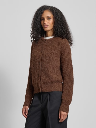 Fynch-Hatton Strickjacke mit Knopfleiste Dunkelbraun 4