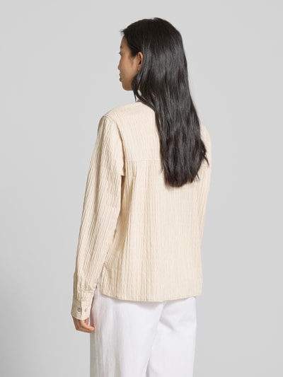 OPUS Regular Fit Hemdbluse mit Smok-Details Modell 'Finnea' Sand 5