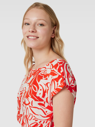 s.Oliver RED LABEL Mini-jurk met all-over motief, model 'Visk' Oranje - 3