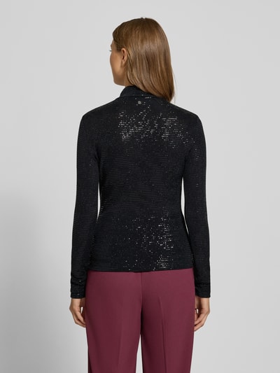 HUGO Shirt met lange mouwen en pailletten, model 'DRISILA' Zwart - 5