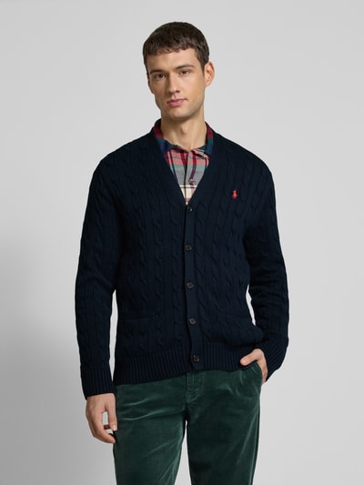 Polo Ralph Lauren Cardigan mit Zopfmuster Marine 4