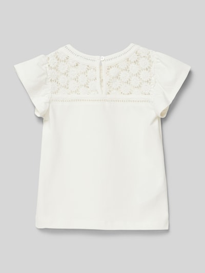 Mayoral T-shirt met gehaakt kant Offwhite - 3