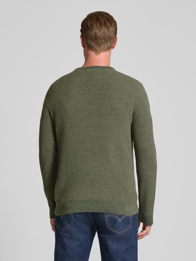 SELECTED HOMME Regular fit pullover van puur katoen, model 'ROSS' Olijfgroen - 5