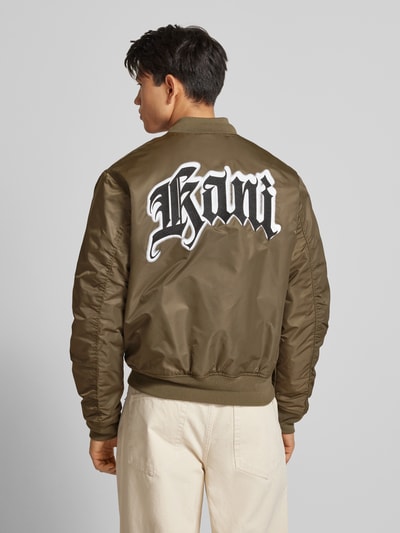 KARL KANI Bomberjacke mit Label-Stitching Khaki 5