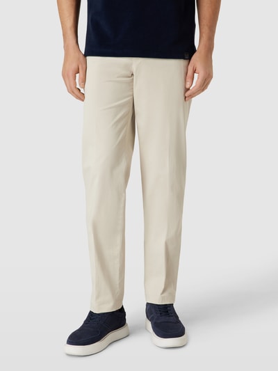 Hiltl Spodnie o kroju slim fit w kant model ‘PEAKER’ Piaskowy 4