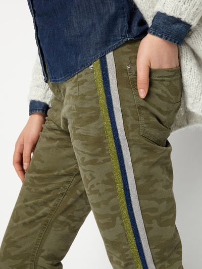 MAC Loose Fit Jeans mit Camouflage-Muster Khaki 3