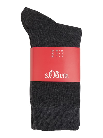 s.Oliver RED LABEL Socken mit elastischem Rippenbündchen im 6er-Pack Anthrazit 2