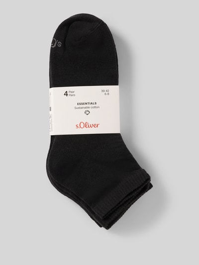 s.Oliver RED LABEL Socken aus Baumwoll-Mix im 4er-Pack Black 3