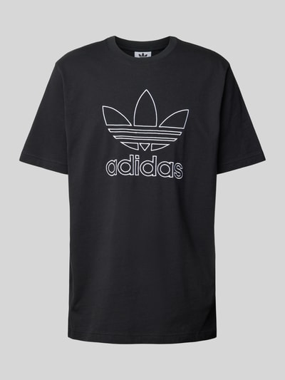 adidas Originals T-Shirt mit Label-Print Black 2