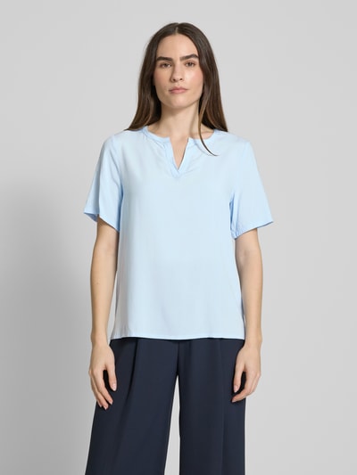 Christian Berg Woman Regular Fit Blusenshirt mit V-Ausschnitt Bleu 4