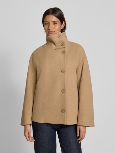 Armedangels Loose Fit Kurzmantel aus Wolle Modell 'MAJELAA WOOL' Camel 4