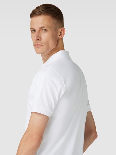 BOSS Slim Fit Poloshirt mit Kontrastsreifen Weiss 3