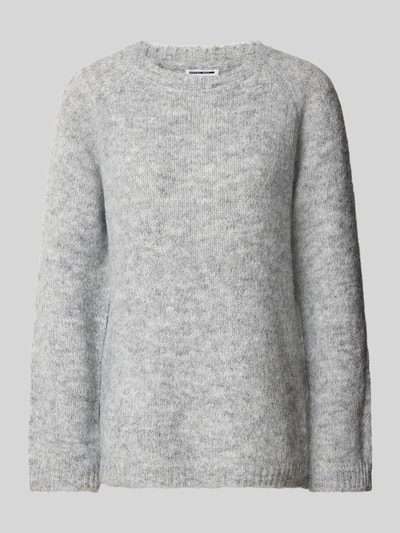 Noisy May Gebreide pullover met ribboorden, model 'SUTTON' Lichtgrijs gemêleerd - 1