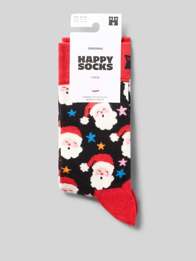 Happy Socks Socken mit Label-Print Modell 'Santa & Star' Black 3