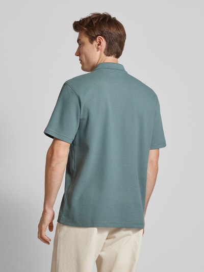 MCNEAL Regular fit poloshirt met korte knoopsluiting Rookblauw gemêleerd - 5