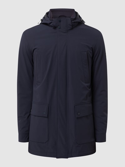 Paul & Shark Parka met klepzakken, model 'Typhoon Jacket' Marineblauw - 2