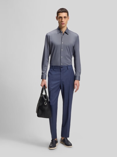 BOSS Slim Fit Businesshemd mit Kentkragen Modell 'ROAN' Marine 1