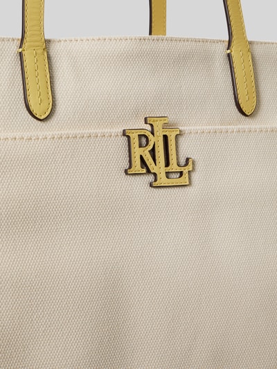 Lauren Ralph Lauren torba shopper z aplikacją z logo Beżowy 6