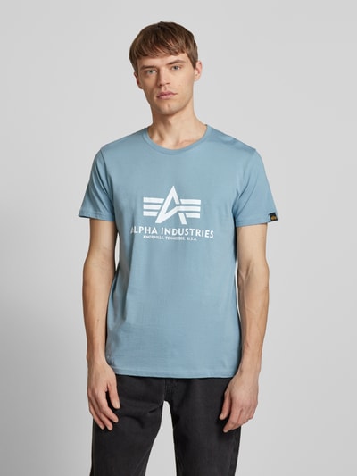 Alpha Industries T-shirt van zuiver katoen IJsblauw - 4