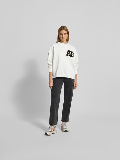 Anine Bing Oversized Sweatshirt mit Logo-Detail Offwhite 1