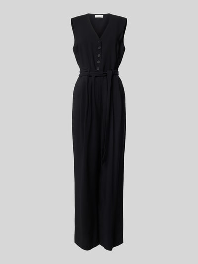 MSCH Copenhagen Jumpsuit mit V-Ausschnitt Modell 'Asana' Black 2