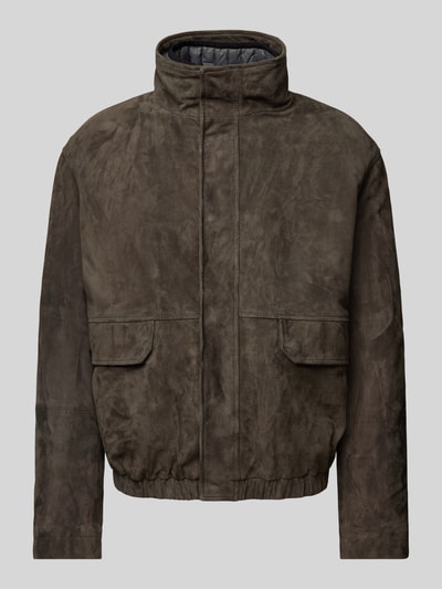 Emporio Armani Wendejacke aus Leder Oliv 2