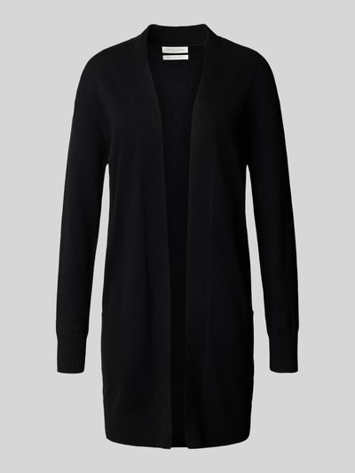 Christian Berg Woman Gebreide lange jas van kasjmier met opgestikte zakken Zwart - 2
