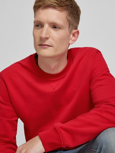 s.Oliver RED LABEL Sweatshirt mit Rundhalsausschnitt in unifarbenem Design Rot 3