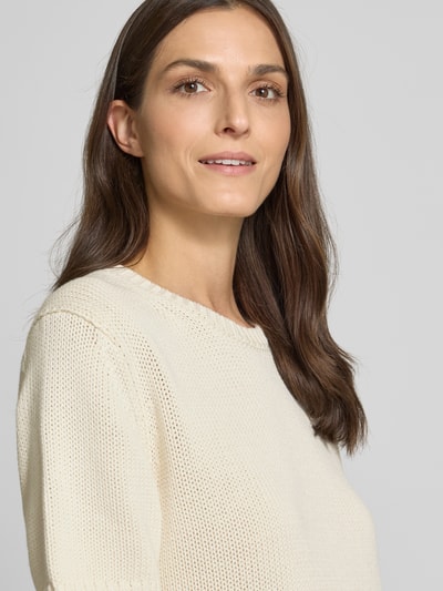 MOS MOSH Strickshirt mit Rundhalsausschnitt Modell 'Arin' Ecru 3